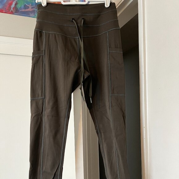 Popflex SMALL Cargo Drawstring Leggings OLIVE - Picture 1 of 4